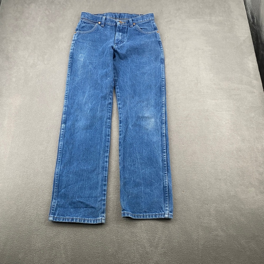 Wrangler‎ 1013MWZBP Boys Cowboy Cut Straight Leg Jeans Blue Denim Size 14 Reg